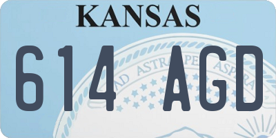 KS license plate 614AGD