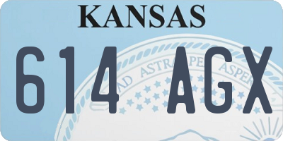 KS license plate 614AGX