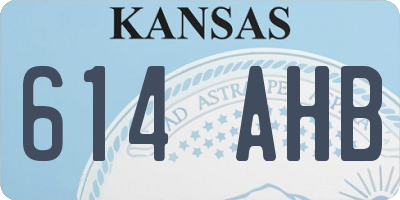 KS license plate 614AHB