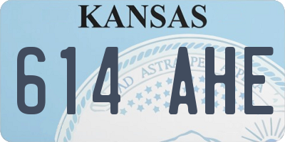 KS license plate 614AHE