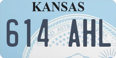 KS license plate 614AHL