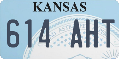 KS license plate 614AHT