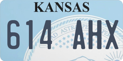 KS license plate 614AHX