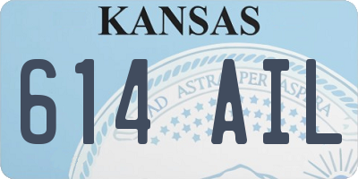 KS license plate 614AIL