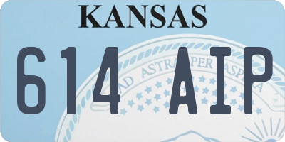 KS license plate 614AIP