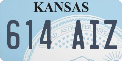KS license plate 614AIZ