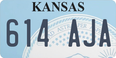 KS license plate 614AJA