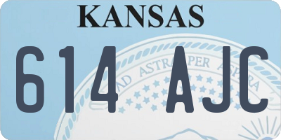 KS license plate 614AJC