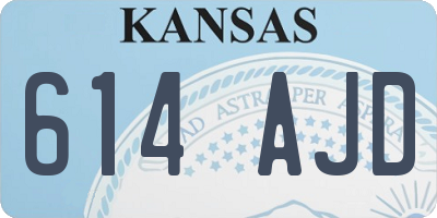 KS license plate 614AJD