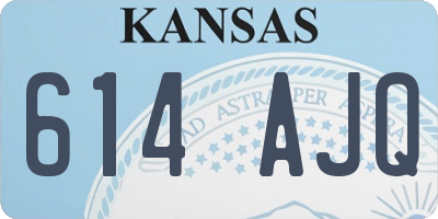 KS license plate 614AJQ