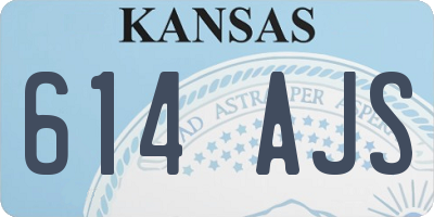 KS license plate 614AJS