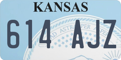 KS license plate 614AJZ