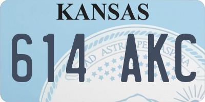 KS license plate 614AKC