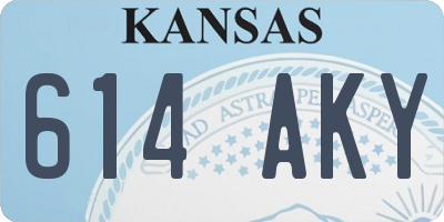 KS license plate 614AKY