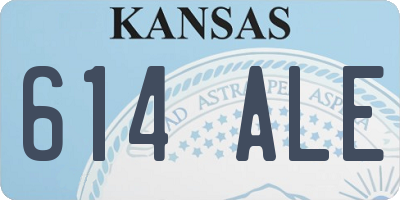 KS license plate 614ALE