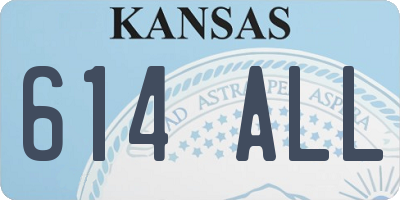 KS license plate 614ALL