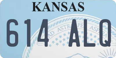 KS license plate 614ALQ
