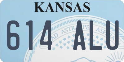 KS license plate 614ALU