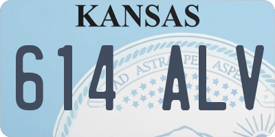 KS license plate 614ALV