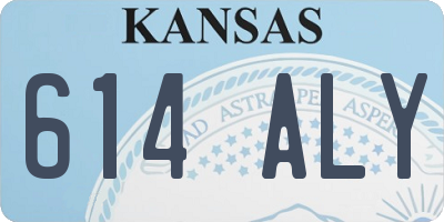 KS license plate 614ALY