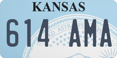 KS license plate 614AMA