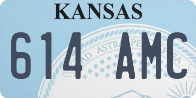 KS license plate 614AMC