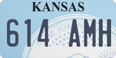 KS license plate 614AMH