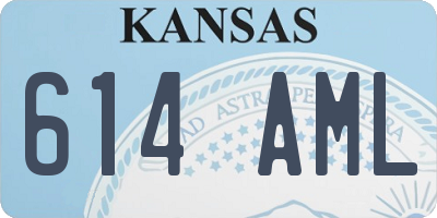 KS license plate 614AML