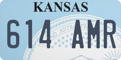 KS license plate 614AMR