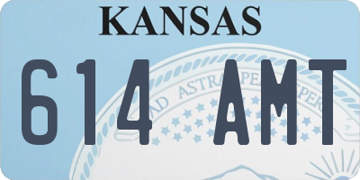 KS license plate 614AMT