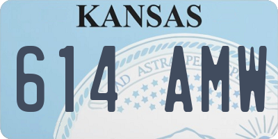 KS license plate 614AMW