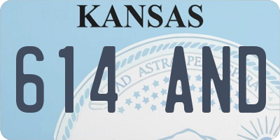 KS license plate 614AND