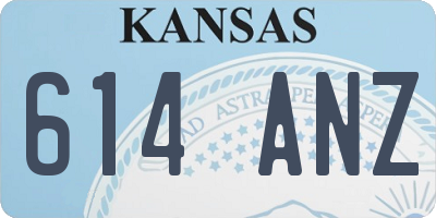 KS license plate 614ANZ