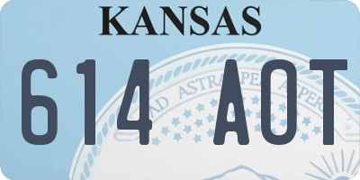KS license plate 614AOT