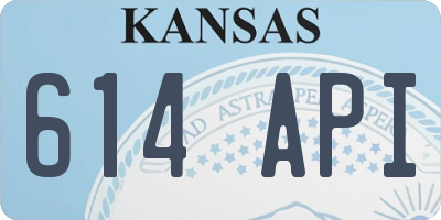 KS license plate 614API