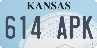 KS license plate 614APK