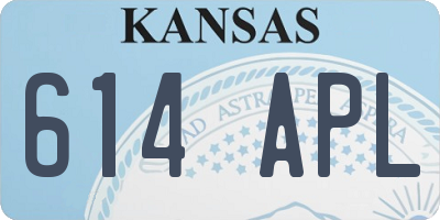 KS license plate 614APL