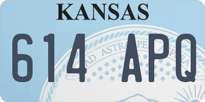 KS license plate 614APQ