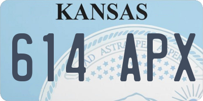 KS license plate 614APX