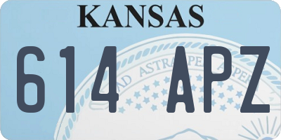 KS license plate 614APZ