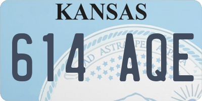 KS license plate 614AQE