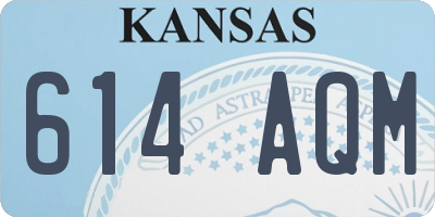 KS license plate 614AQM