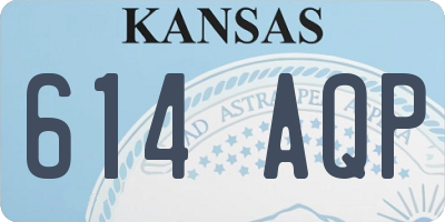 KS license plate 614AQP