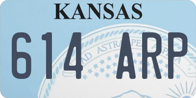 KS license plate 614ARP