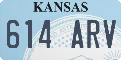 KS license plate 614ARV