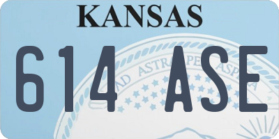KS license plate 614ASE