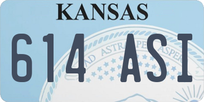 KS license plate 614ASI