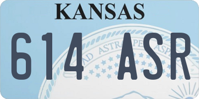 KS license plate 614ASR