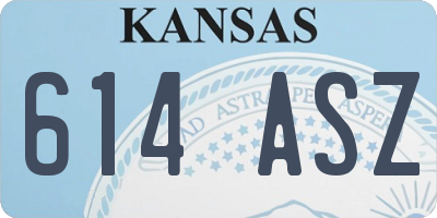 KS license plate 614ASZ