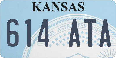 KS license plate 614ATA